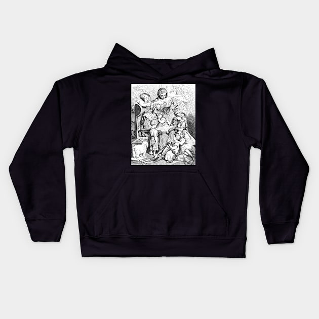 Mother Goose -Gustave Dore Kids Hoodie by forgottenbeauty